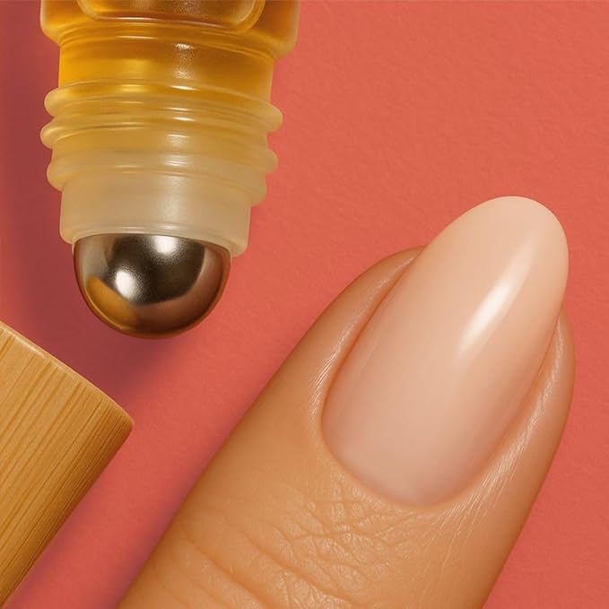 Organic Cuticle Oil Made in USA | Hydrating Roll-On Nail & Cuticle Oil with Jojoba Oil & Vitamin E | Vegan, Cruelty-Free | 5mL Travel Sized (Rose Fragrance)