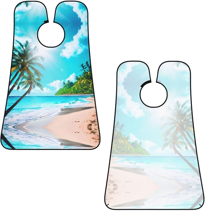Underwater Scenery Print Beard Bib Shaving Apron, Beard Hair Trimming Cape Gift For Dad