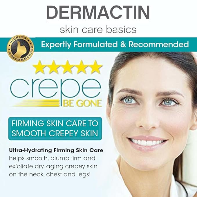 Dermactin Crepe Be Gone Deluxe Crepe Skin Collection - Includes Crepe Be Gone Souffle, Body Polish & Neck Cream