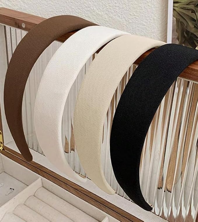 Huachi Headbands for Women Non Slip Trendy Headbands for Women’s Hair 1 inch Wide, Fall Head Bands Cute Headband for Girls Elastic Hair Bands for Womens Fashion Accessories Gifts 4PCS
