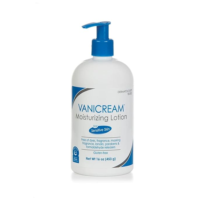 Vanicream Moisturizing Lotion, Body and Face Moisturizer with Pump, 16 Oz, Formulated without Common Irritants for Sensitive Skin, Lightweight & Non-Greasy, Restore Moisture & Soothe Irritated Skin