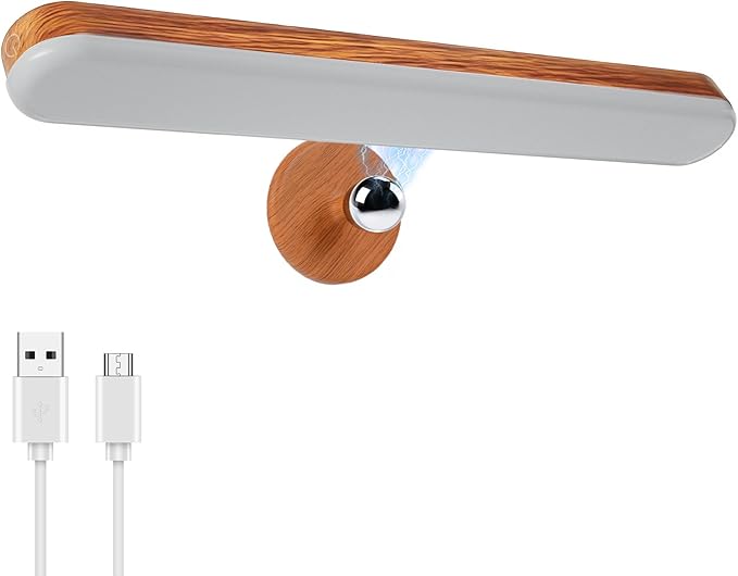Benreom Rechargeable Vanity Light for Mirror, Light Wood