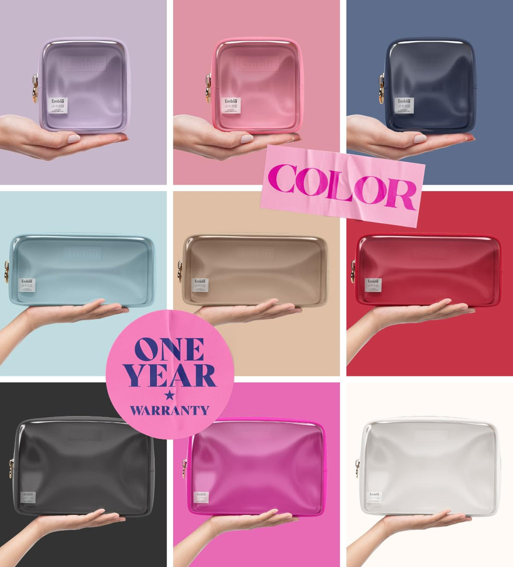 Makeup Bags for Women, 3 Bag Set, Travel Cosmetic Organizer, Toiletry Pouch