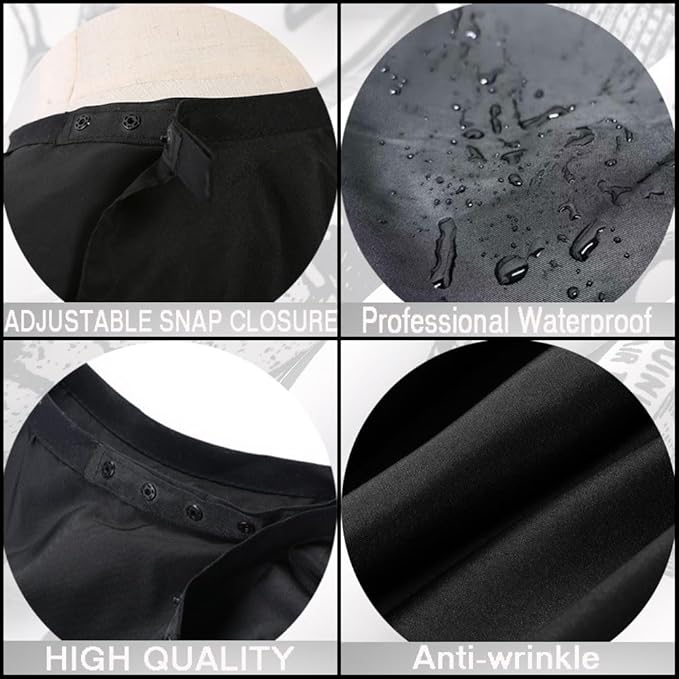 Borogo Professional Waterproof Hair Styling Cape Nylon Haircuting Salon Cape Gown Hair Salon with Snap Closure - 50" x 60" 2-Pack