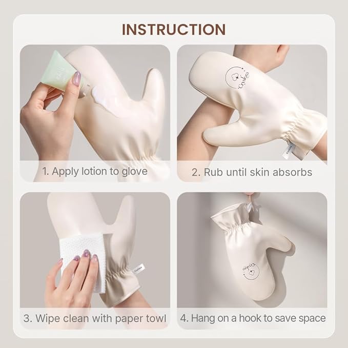 Cryslora Tanning Mitt, Lotion applicator, Washable Self Tanner Glove