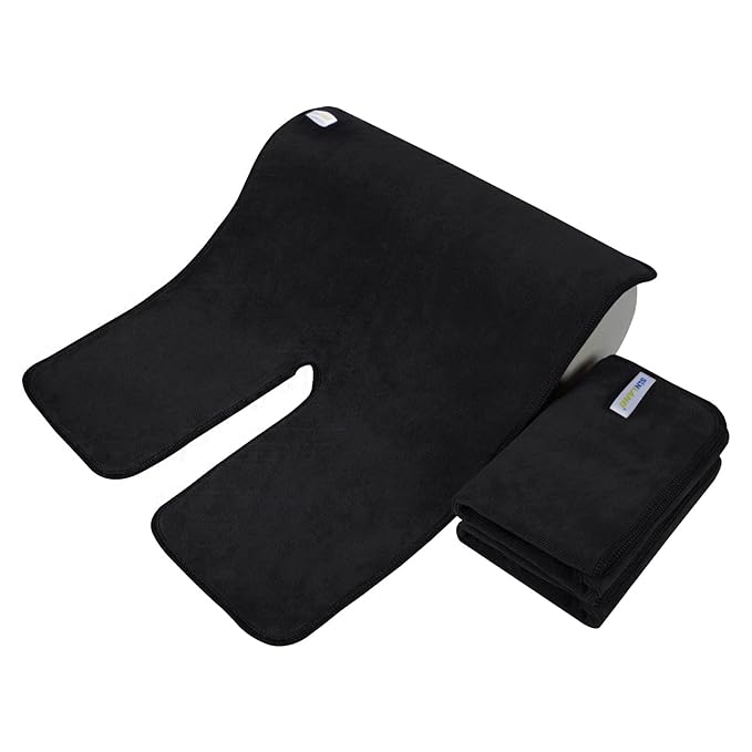 SINLAND Microfiber Esthetician Towels for Facials Mask Removing Face Wrap Soft Facial Cloth with Split Design Spa Towels for Facial Steam Massage and Cleansing 20x15.7inch