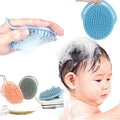 Toddler Hair Brush Baby Bath Brush Scalp Massager Shampoo Brush Cradle Cap Comb Head Scrubber Newborn Bath Essentials Baby Registry Items for Exfoliating and Promoting Blood Circulation (Blue)
