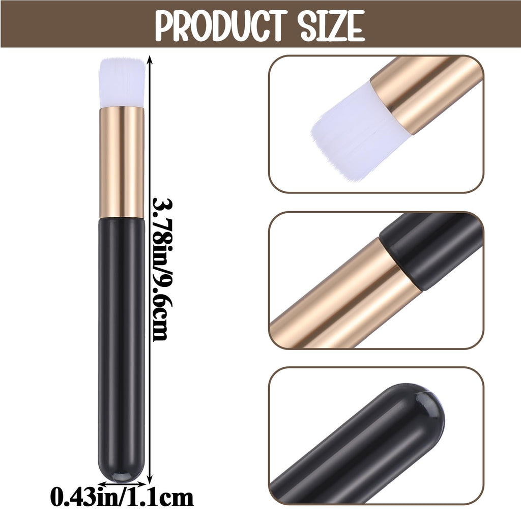 100 Pieces Lash Brushes for Cleaning, Lash Shampoo Brushes Eyelash Extension Cleansing Blackhead Removing Brush Nose Pore Deep Cleaning Facial Cleansing Brush (Black, 3.8Inch)