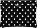 Ksriylm Dots Leather Makeup Pouch Set for Women Small Make Up Bag for Purse Waterproof Initial Makeup Cosmetic Bags Pouches for Purse Aesthetic Travel Toiletry Bag,Black White