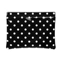 Ksriylm Dots Leather Makeup Pouch Set for Women Small Make Up Bag for Purse Waterproof Initial Makeup Cosmetic Bags Pouches for Purse Aesthetic Travel Toiletry Bag,Black White