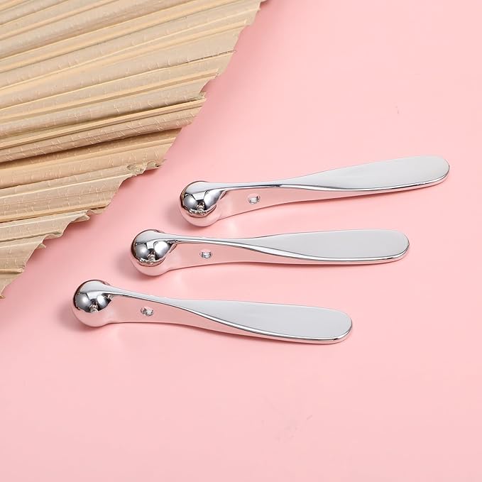 Molain 6Pack Metal Eye Cream Applicator, Eye Roller Scraper Massage Stick Tool for Reducing Depuffer Puffiness Eye Massage Tool