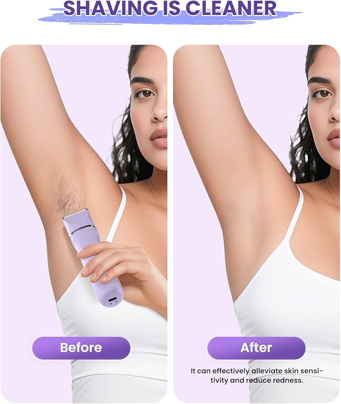 Bikini Trimmer for Women,5 in 1 Waterproof Electric Razors for Women Pubic Facial Nose Body Leg Hair Removal, Anniversary Birthday Christmas gifts for women self care, Stocking Stuffers for Teen Girls