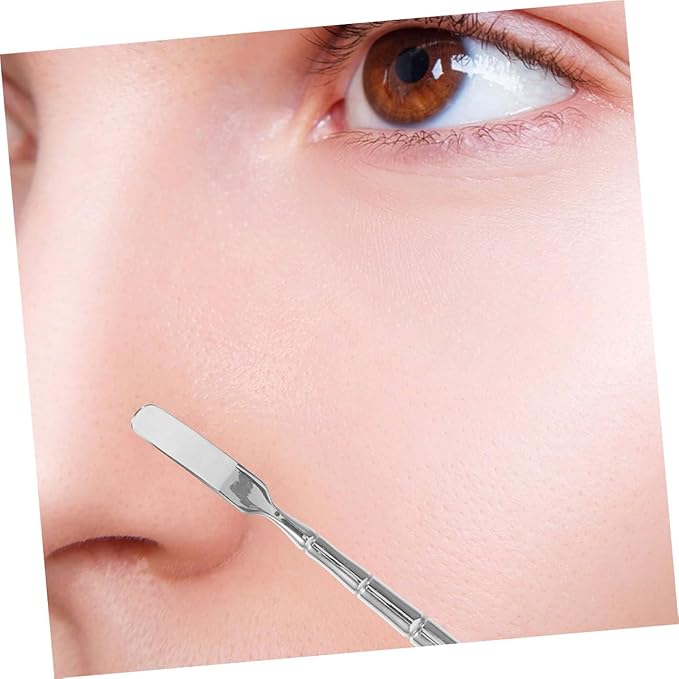 Blackhead Shovel Nose Face Tools Face Tools for Women Men Metal Blackhead Removal Tool Facial Skin Care Pore Scraper Clean Tool Metal Pimple Extractor Beauty