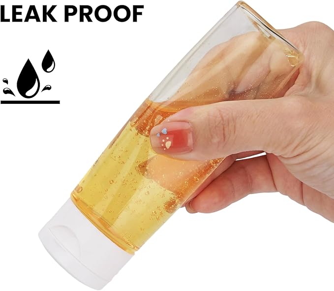 Wowang Travel Bottles for Toiletries 9 PCS 3.4oz TSA Approved Travel Size Containers Leak Proof Plastic Squeeze Bottle Small Cream Jars & Refillable Spray Bottle for Shampoo Conditioner Toner(Clear)