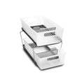 madesmart Two Tier Organizer with Dividers, Frost