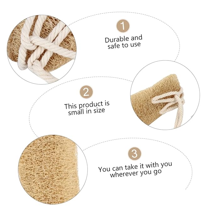 minkissy Exfoliating Back Scrubber Band for Shower Long Strap Loofah Bath Washer Deep Cleanse Skin Pores Breathable Quick Drying for All Body Types