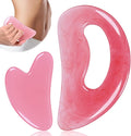 FDKJEJC Body Gua Sha Tool Cellulite Guasha Tool for Body Body Massage Tools (Natural Resin) Lymphatic Drainage Tool Guasha Tool for Face，Back, Legs, Women's Body Shaping Tools (Pink) (Pink)