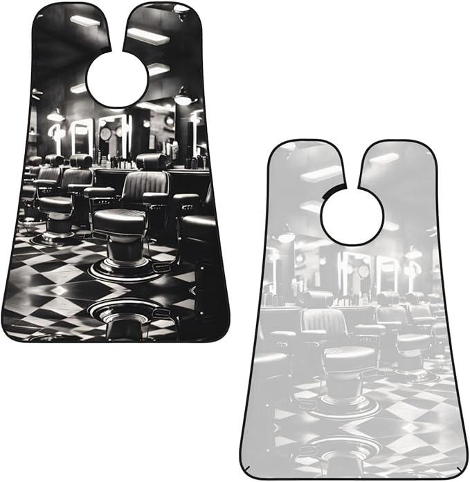 Monochrome Sketch Style Gaming Print Beard Bib Shaving Apron, Beard Hair Trimming Cape Gift For Dad