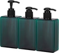 Suream 9.5oz Refillable Pump Press Bottles, Plastic Shampoo and Conditioner Dispenser, 280ml Reuable Cosmetic Empty Bottle, Bathroom Countertop Shower Dispensers for Body Wash, Hand Sanitizer, 3Pack