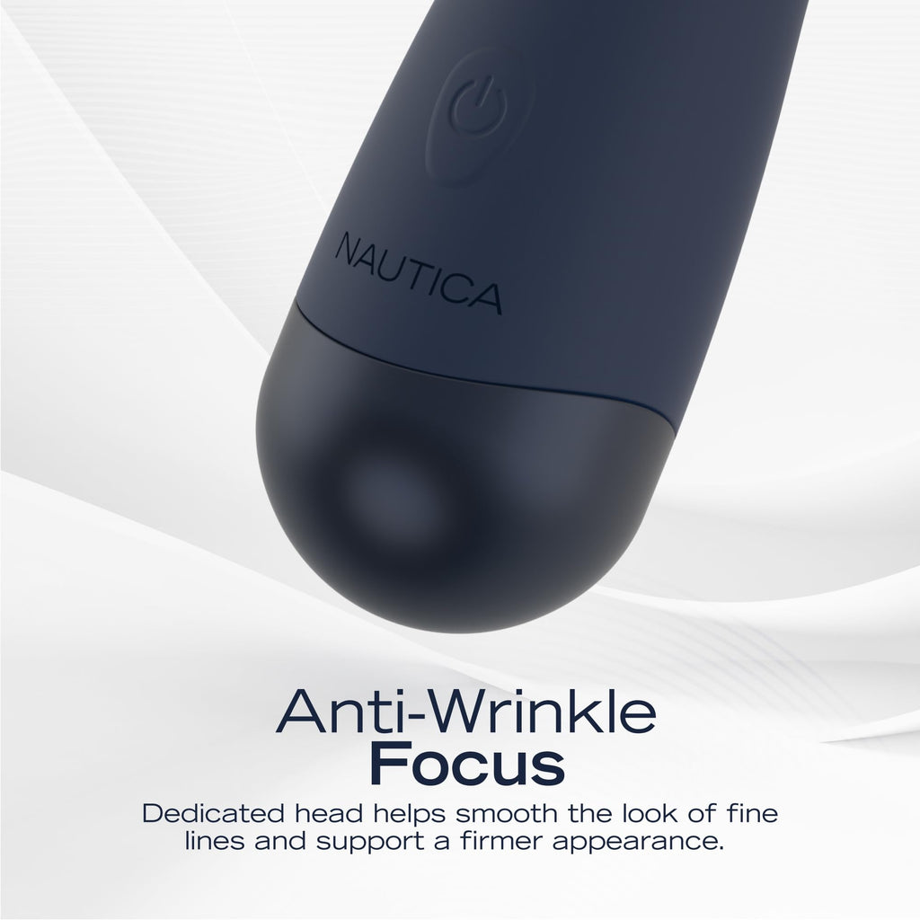 Nautica PC130 Sonic Facial Cleansing Brush Made with Ultra Hygienic Soft Silicone, Waterproof and Rechargeable Face Scrub Brush for Men & Women - (Navy)