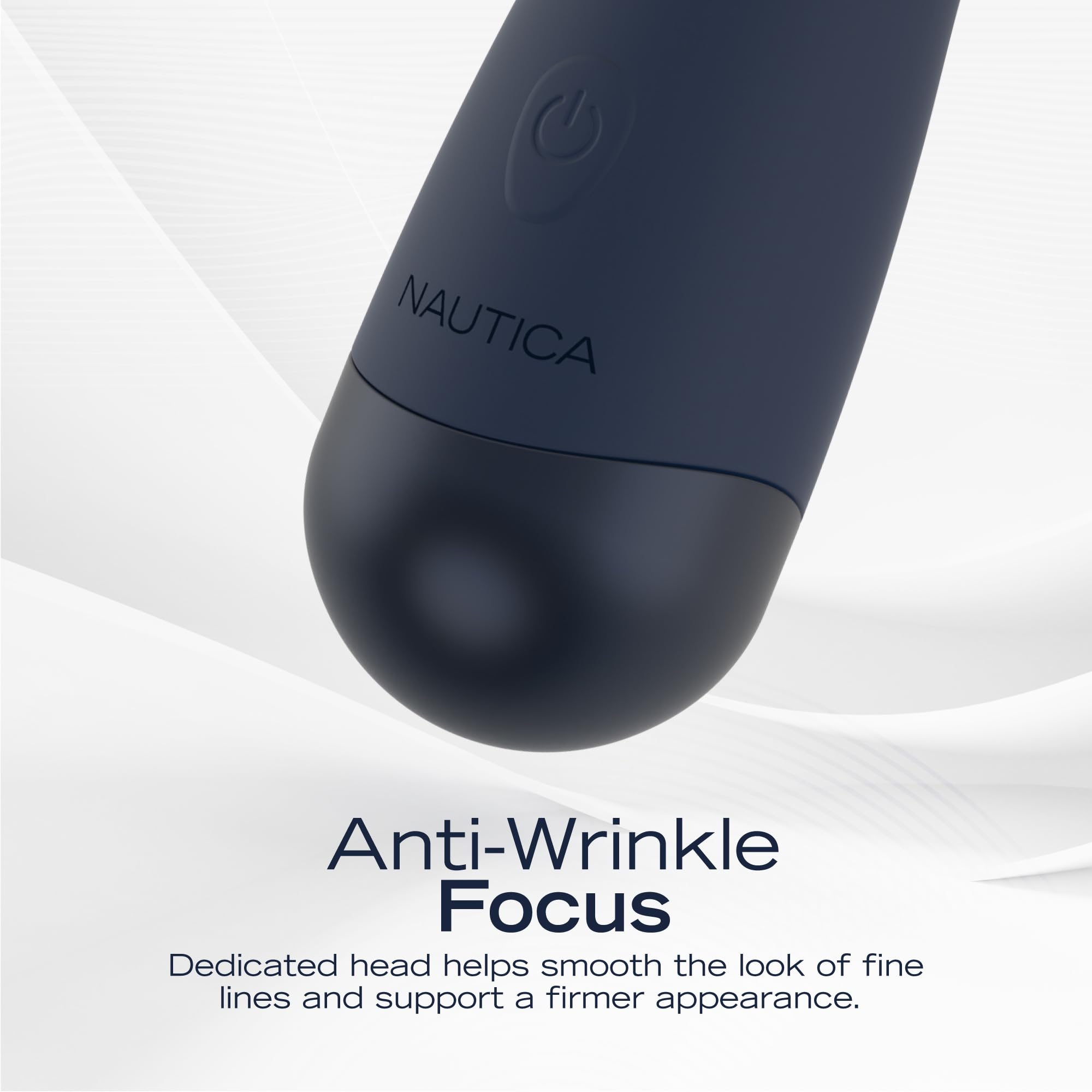 Nautica PC130 Sonic Facial Cleansing Brush Made with Ultra Hygienic Soft Silicone, Waterproof and Rechargeable Face Scrub Brush for Men & Women - (Navy)