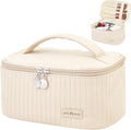 Yuilgdo Makeup Bag Travel Cosmetic Bag, Large Capacity Makeup Organizer Bag and Storage, Portable PU Leather Pouch Toiletry Bag Make up Organizer, Cosmetic Bags for Women