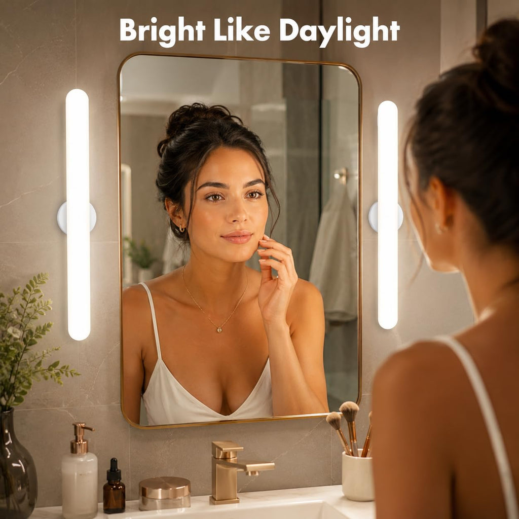 cambk Set of 2 Vanity Makeup Lights for Mirror