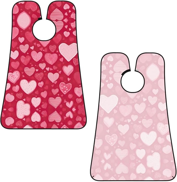 NOUZU Valentine Day Print Beard Bib Apron For Men, Beard Hair Catcher For Men Shaving Trimming,Beard Cape Cloth