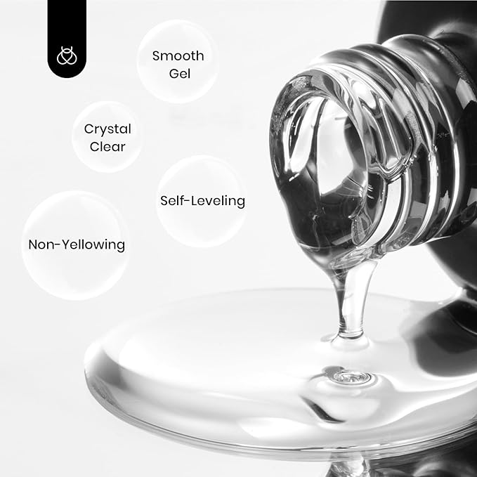 Beetles 2Pcs 15ml Peel Off Base Coat and Top Coat Set, Easy Removal Gel Nail Polish, UV LED Lamp Cured Base, Without Damage for Beginners Weak Thin Nails
