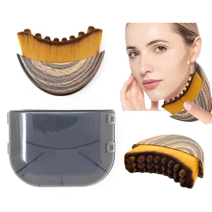 1/2 PCS Lymphatic Contour Face Brush for Sculpting – Anti-Puffiness, Detox & Lift, Improves Skin Glow & Absorption