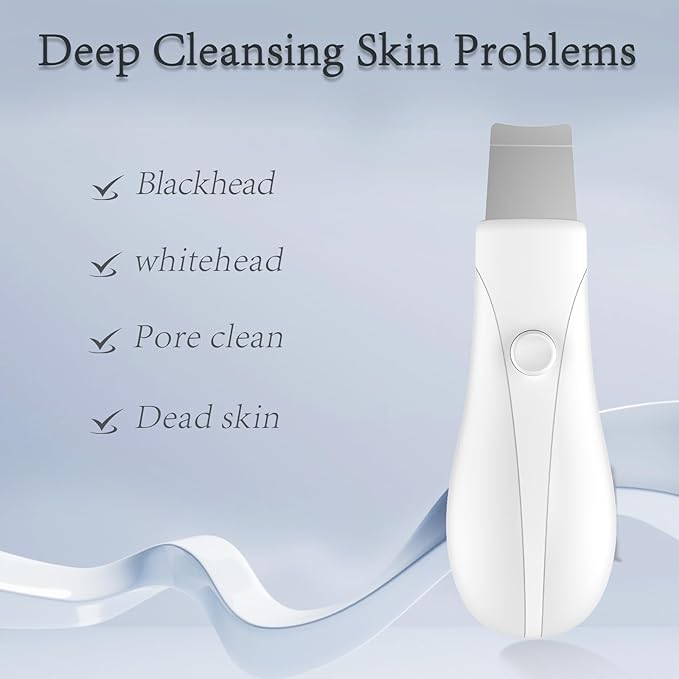 Skin Scrubber Face Spatula Skin Spatula Pore Cleaner Blackhead Remover Tools for Facial Deep Cleansing Skin Care Tool for Men and Women (White)