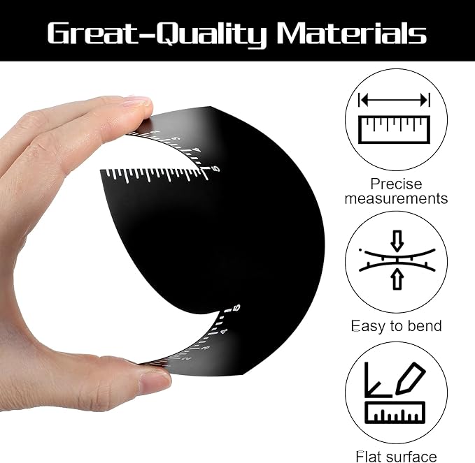 Guduling 2 Pcs Barber Enhancement Card,Black Shape up Tool for Hairline,T Shape Enhancement Card for Barbers,with Measurement Reusable Enhancements Cards for Precise Edge Beard Line UP