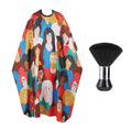 Professional Hair Cutting Cape with Neck Duster Brush, Waterproof Salon Barber Cape with Snaps, Barber Accessories (Men and Women)