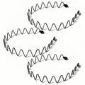 KELUBATU Metal Headband for Men, Adjustable Wavy Hair Band, Wide Wave 3 Pcs