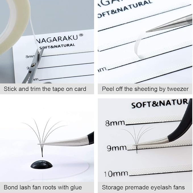 NAGARAKU Acrylic Lash Extension Organiser Storage False Eyelash Pallet Volume Boxes Makeup Holders Tools Case Lashes Container 5 Layers with 250 Tape Strips…