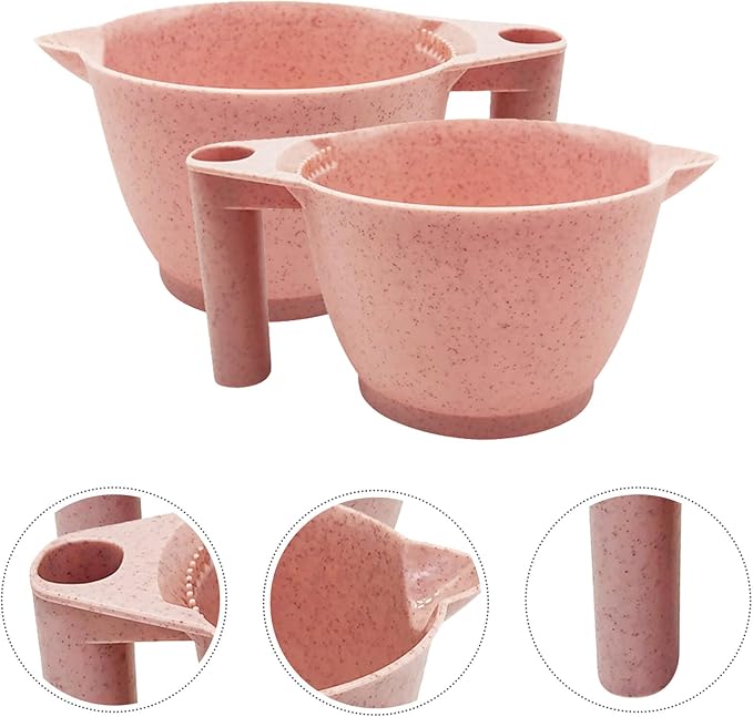minkissy 2pcs Hair Dye Tools Hair Tint Bowl Dye Bowl Measuring Dying Colorful Mixing Salon Dying s Color s for Salon Tinting Set