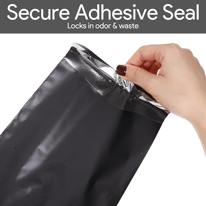 100 Pcs Sanitary Napkin Disposal Bags, Feminine Hygiene Period Bags for Tampons & Pads, Period Disposal for Teen Girls, Odor Blocker, Leak-Proof Sanitary Storage for Menstrual Products, Black