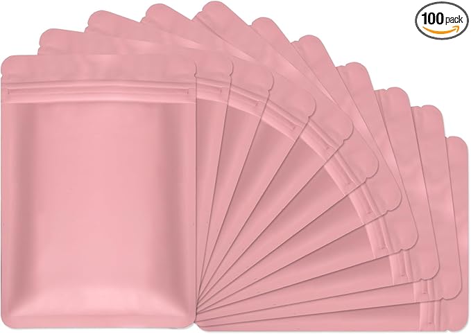 Disposable Sanitary Hygiene Disposal Bags for Bag Period Tampon Napkin Trash, 100pcs, Discreet Privacy Cover, Stylish Look, Self-Adhesive Seal,Portable for Purse, Bathroom, School, Travel(Pink)