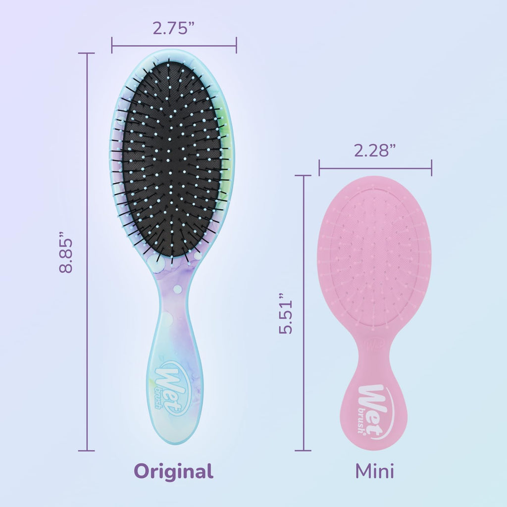 Wet Brush Original Detangler Hair Brush - Color Wash, Splatter - All Hair Types - Ultra-Soft IntelliFlex Bristles Glide Through Tangles with Ease - Pain-Free Comb for Men, Women, Boys and Girls