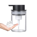 MKLZ Glass Foam Soap Dispenser, 10oz Hand Liquid Bottles with Plastic Pump