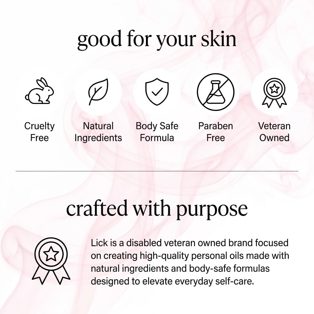 LICK Chocolate Cake Dessert-Inspired Scented Body Oil – Fast-Absorbing Daily Hydration with Almond Oil & Vitamin E – 4 oz
