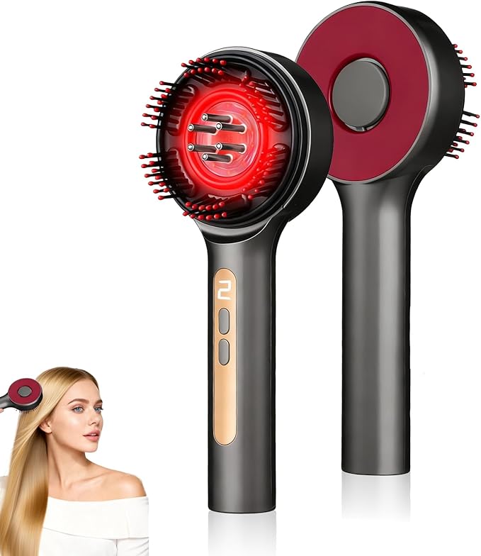 Scalp Massager, 3-in-1 Hair Oil Applicator, Cordless Electric Massager, IPX7 Waterproof, Portable Scalp Brush for Hair Growth & Dandruff Removal, Salon Home & Travel Use, Grey