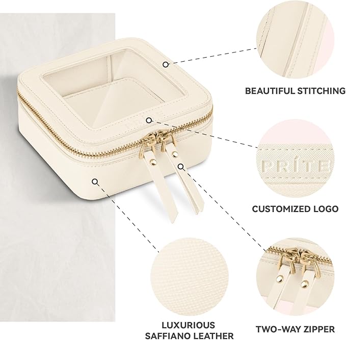 Prite Clear Makeup Bag Small Travel Cosmetic Case Toiletry Bag for Women