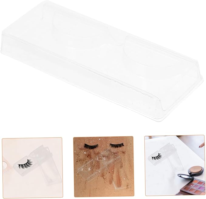 50pcs Eyelash Storage Case Portable Lash Organizer Material Box Capacity Lash Holder