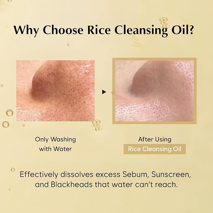 MIDHA Rice Cleansing Oil 5.07fl.oz/150ml, Gentle Makeup Remover, Hydrating & Lightweight – Plant-Based, Moisturising First-Step Cleanser for Balanced Skin with Residue-Free, Sebum Care Formula