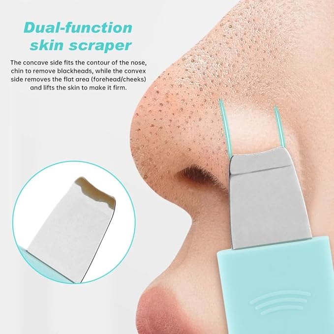 Blackhead Remover Tool Set,Silicone Blackhead Scraper,Face Scraper and Pore Cleaning Brush,Skin Scrubber Face Spatula for Deep Cleansing,Face Exfoliator Scrubber for Women Men