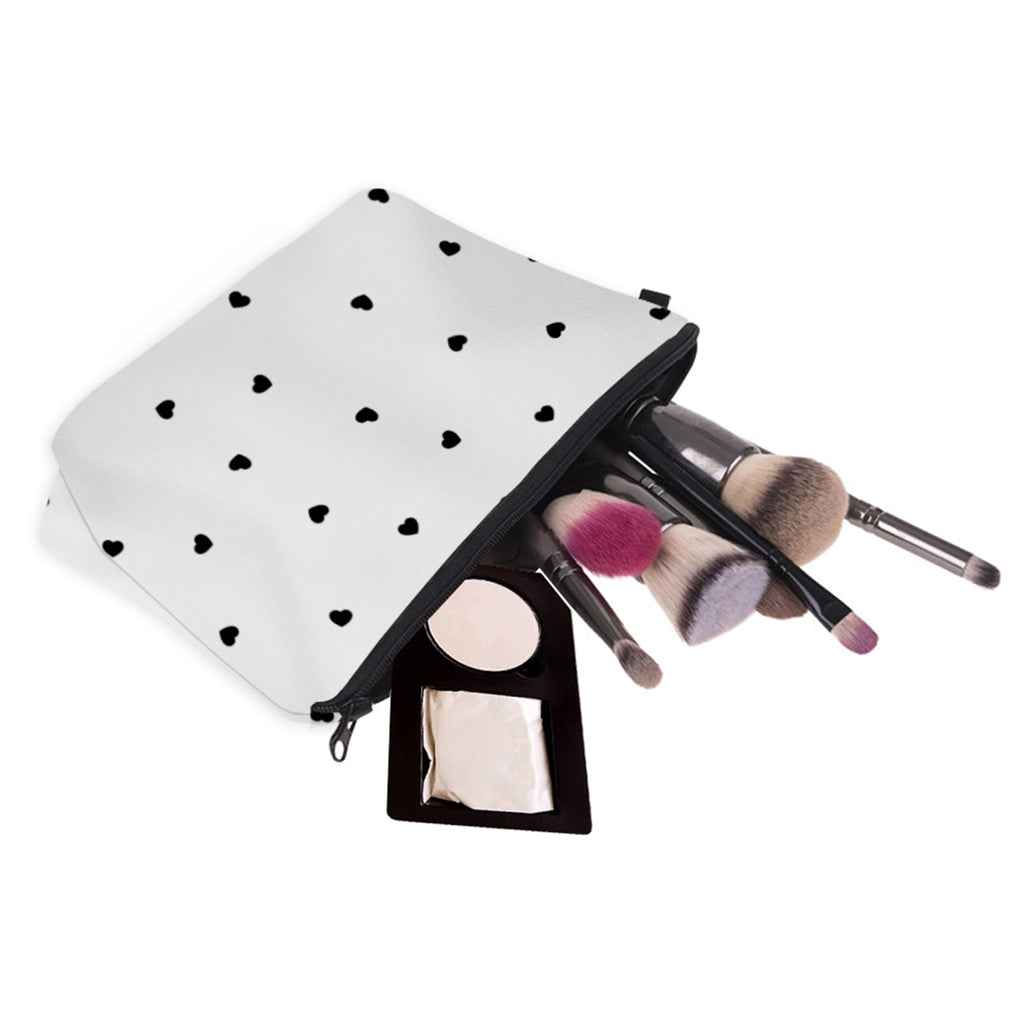 Aiphamy Cute Travel Makeup Bag Cosmetic Bag Small Pouch Gift for Women (Little Heart)