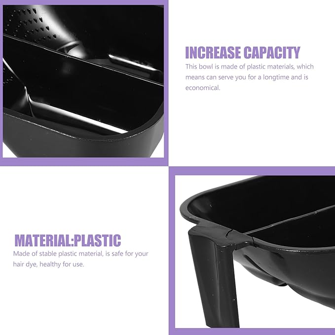 TOVINANNA Double Compartment Hair Mixing Bowl 2.56 Inch Plastic Hair Dye Bowl for Salon and Home Use Stackable Color Mixing Tool for Tinting and Dye Application
