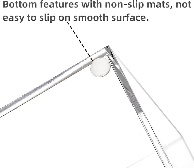 Dicunoy Acrylic Tissue Box Holder with Sinking Lid, Rectangular Facial Paper Holder with Removable Cover, Facial Napkin Dryer Sheet Dispenser for Vanity Counter, Dresser, Kitchen, Office, Bathroom