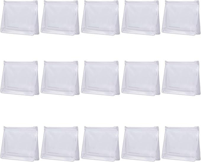 Arroyner 20 PCS Mini Clear Makeup Bag Small Clear Plastic Cosmetic Bags with Zipper Travel Toiletry Makeup Bag